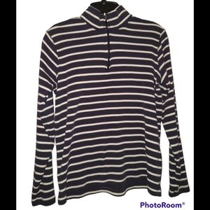 LL Bean quarter zip ribbed knit top